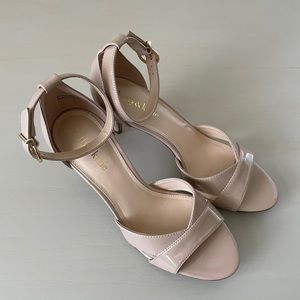 Kelly & Katie beige heels with ankle straps